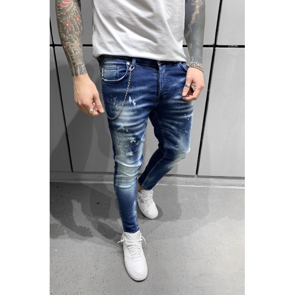 Jean Βlack Island 6587 Μπλέ Skinny fit